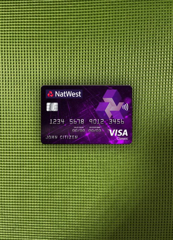 Download United Kingdom NatWest bank visa classic card photolook front Photoshop template